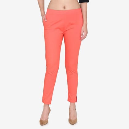 Women's Cotton Formal Pants - Cherry Cherry M