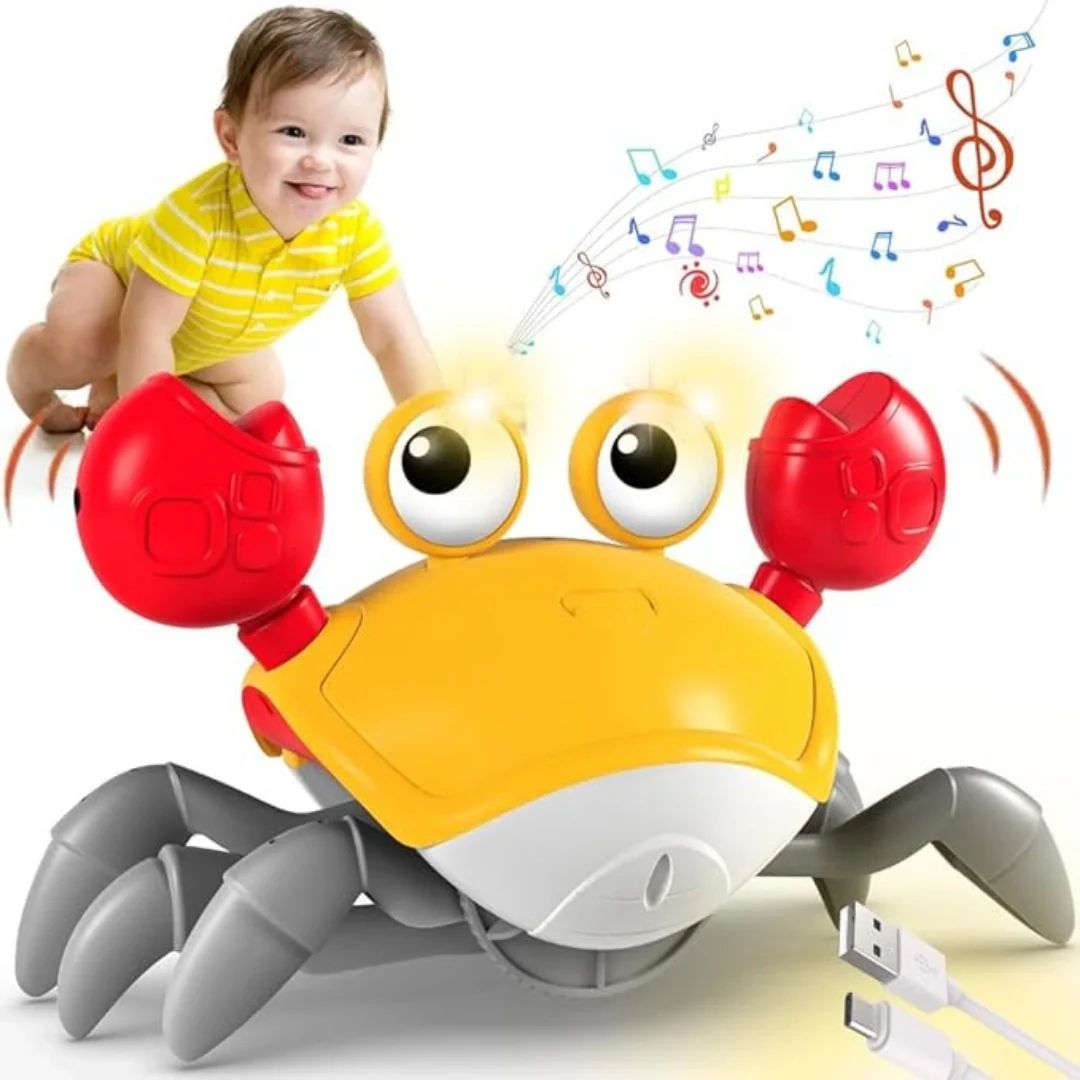 Crawl & Learn Crab - Tummy Time Hack Toy  (USB Charging)-Buy 1 Get @999