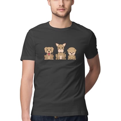 Unisex Dog Graphic Printed T-Shirt-XS