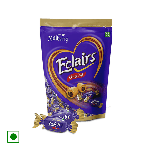 Mulberry Eclairs Chocolaty Toffees, 128 gm Pouch