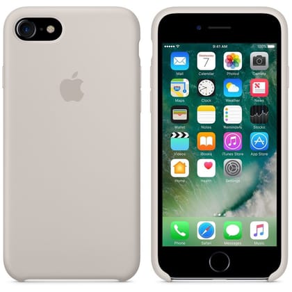 TDG OG SIlicone Case for Apple iPhone SE-Stone - Full Cover