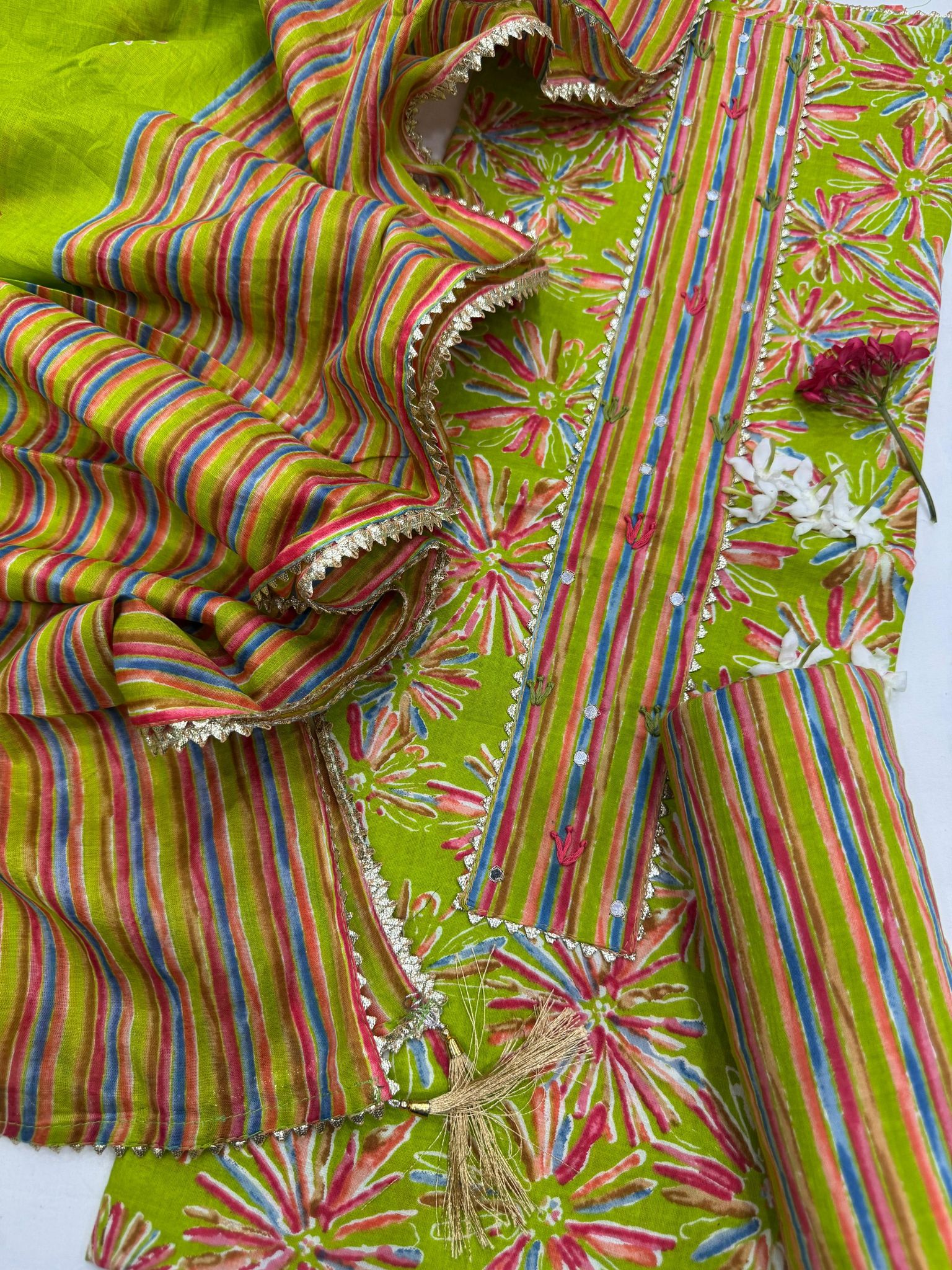 Hand Work Cotton Gota Suit