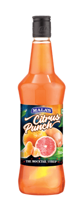 Mala's Citrus Punch Cordial Syrup 750ml for Mocktail & Cocktail