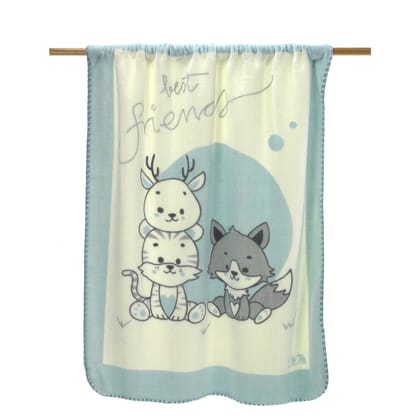 HIGH VOLUME BABY BLANKET 110X140 CM BY MORA SPAIN-BLUE