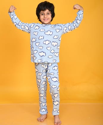 CLOUD SKY LONG SLEEVE PYJAMA SET - SKY-0-6 MONTHS / 2N / SKY
