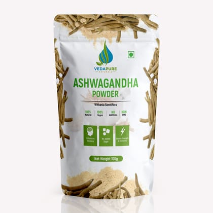 VEDAPURE NATURALS Pure & Natural Ashwagandha Powder - 100gm