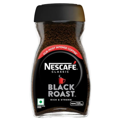 Nescafe Classic Black Roast Instant Coffee, 200g Jar, Rich & Dark | 100% Pure Soluble Coffee Powder