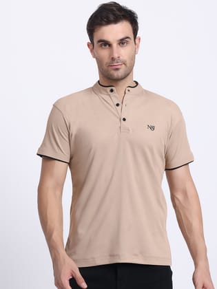 Chiku Us Polo Henley Neck T-shirt-M