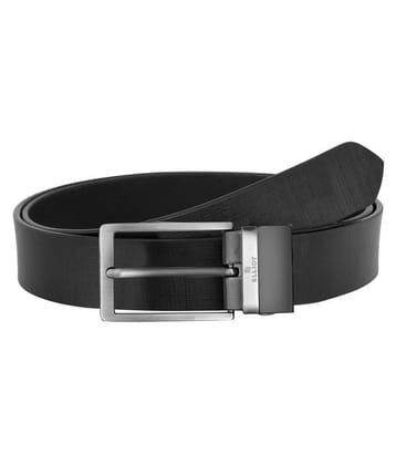 Elliot Black Leather Formal Belt - Free Size