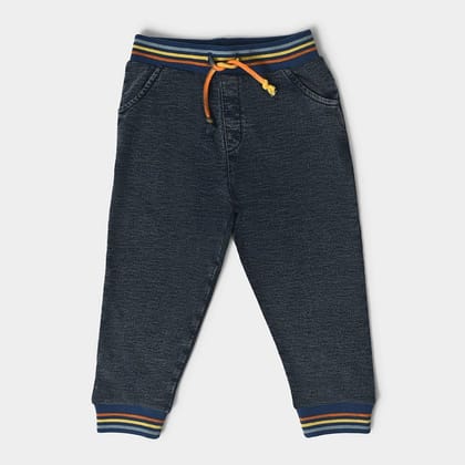 Baby Boys Denim Jogger-0-3 M / Blue