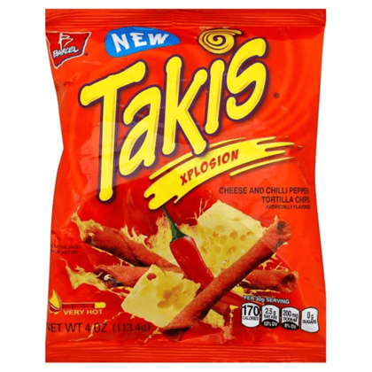 Takis Xplosion Cheese And Jalapeno Chilli Pepper Tortilla Chips - Imported