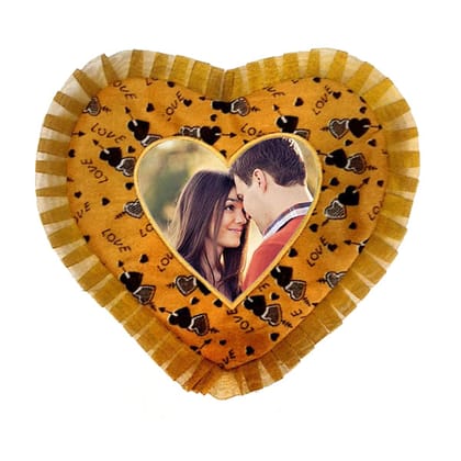 Personalized  Yellow Heart  Cushion Gift