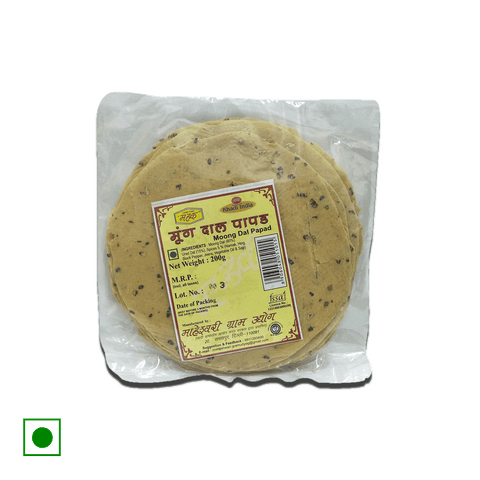 Maheshwari Moong Dal Papad, 200 gm Pack
