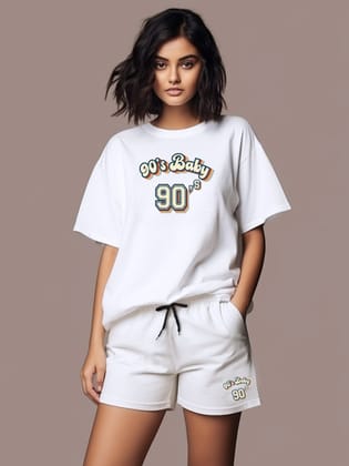 90's Baby Cotton Girls T Shirt and Short Set-Small