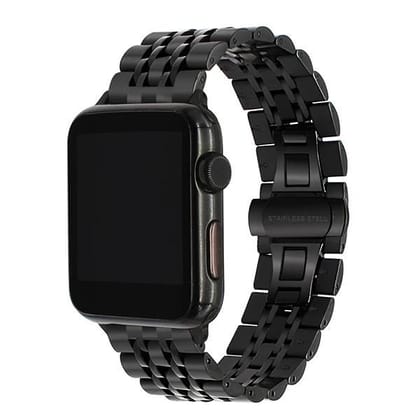 High Quality Stainless Steel Strap/Band for Apple Watch Series 8, 7, 6, 5, 4, 3-Black / 42mm/44mm/45mm