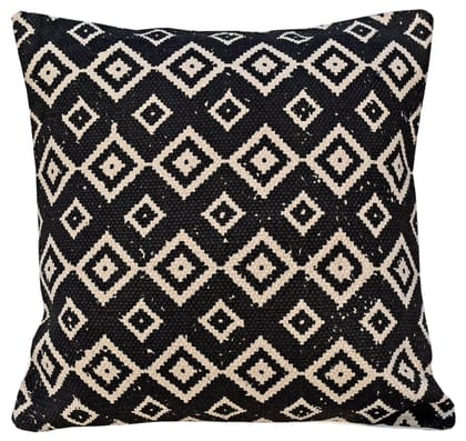 18" Designer Cushion Cover - Black Diamond-18 x 18 inches