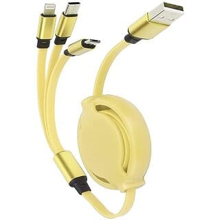 yellow 3A Multi Pin Cable 1.2 Meter 1.2 m Power Sharing Cable (Compatible with all devices, yellow)