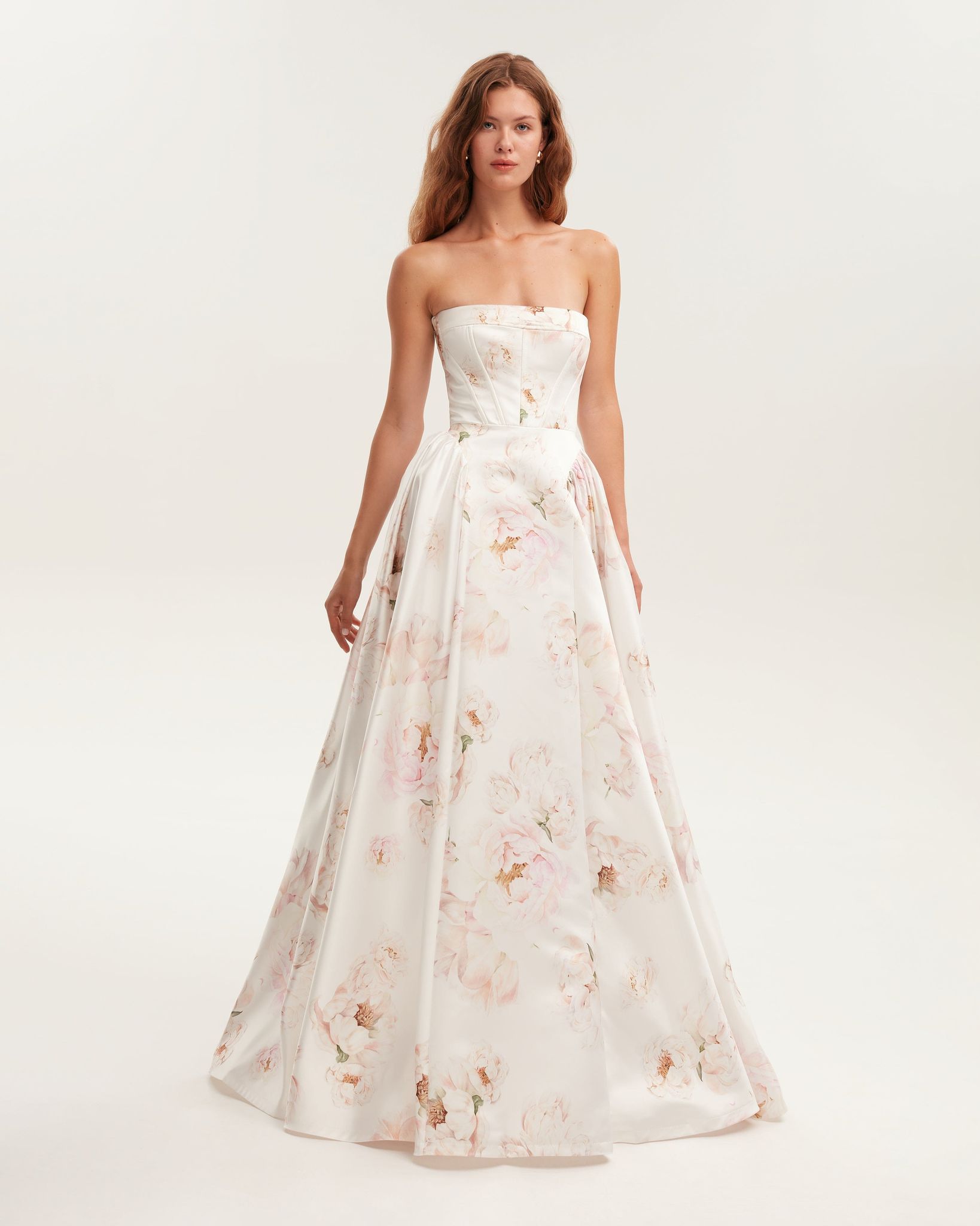 Peony Strapless Maxi Dress-XXS