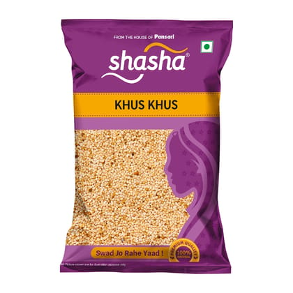 SHASHA - WHOLE KHUS KHUS  100G  (FROM THE HOUSE OF PANSARI)