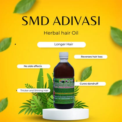 Smd Adivasi Hair Oil-500 ML (3 MONTHS COURSE)