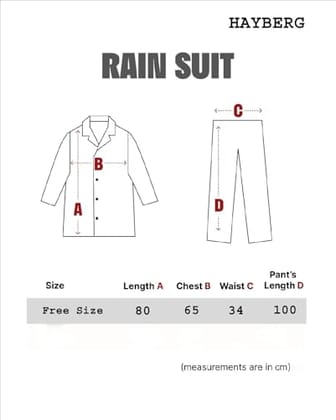 HAYBERG Rain Coat with Hood Rainsuit For Men Waterproof Rain coat Rain Jacket Suit with Storage Bag Colour As Per Stock Available