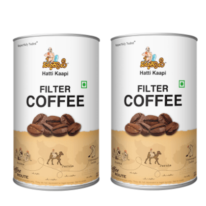 Hatti Kaapi Pure Filter Coffee Powder Combo Made with 100% Robuata Coffee | 250 gm Each - Pack of 2