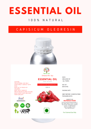 CAPSICUM OLEORESIN Oil - 1 Liter