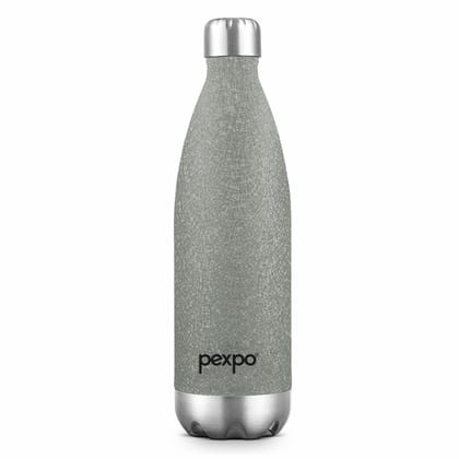 Pexpo Stainless Steel Hot and Cold Vacuum Insulated ISI Certified Flask | 1000ml, Grey, Electro | Lightweight & Keeps Drinks Hot/Cold for 24+ Hours