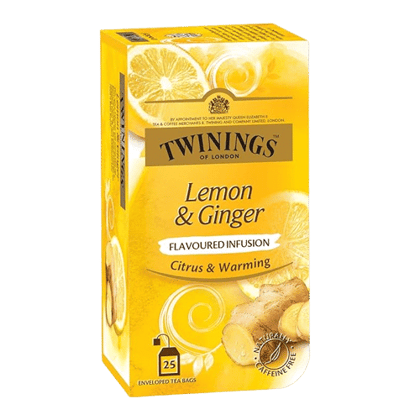 Twinings Lemon and Ginger Tea  (25 Tea Bags)