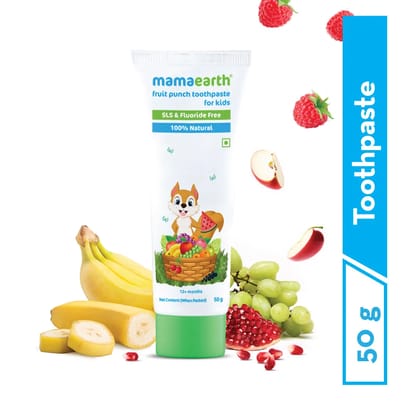 Mama Earth Fruit Punch Toothpaste For Kids 50G
