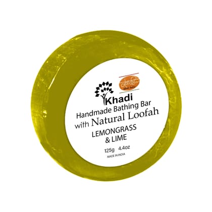 LEMONGRASS & LIME LOOFAH SOAP  - 125G . (Set Of 6 Pcs)-125 G