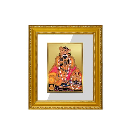 DIVINITI Bankey Bihari Gold Plated Wall Photo Frame| DG Frame 101 Wall Photo Frame and 24K Gold Plated Foil| Religious Photo Frame Idol For Prayer, Gifts Items (15.5CMX13.5CM)