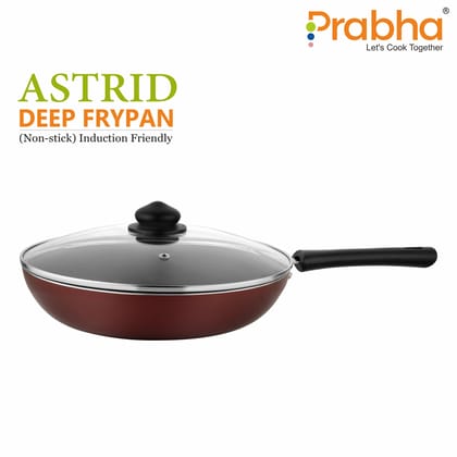 Astrid Nonstick Deep Frypan With Glass Lid-26CM / 2.0L
