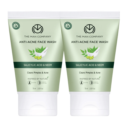 Anti-Acne Face Wash | Neem & Salicylic Acid Pack of 2 75ml Face Wash
