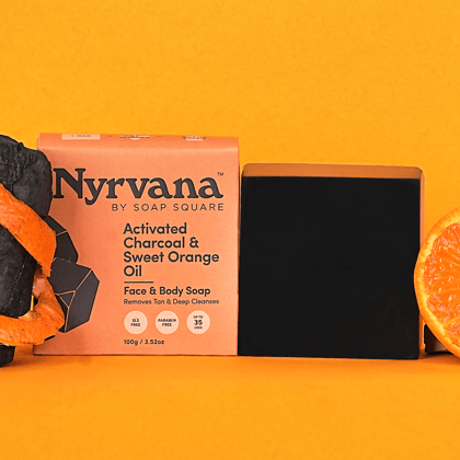Activated Charcoal & Sweet Orange Oil Soap-100g
