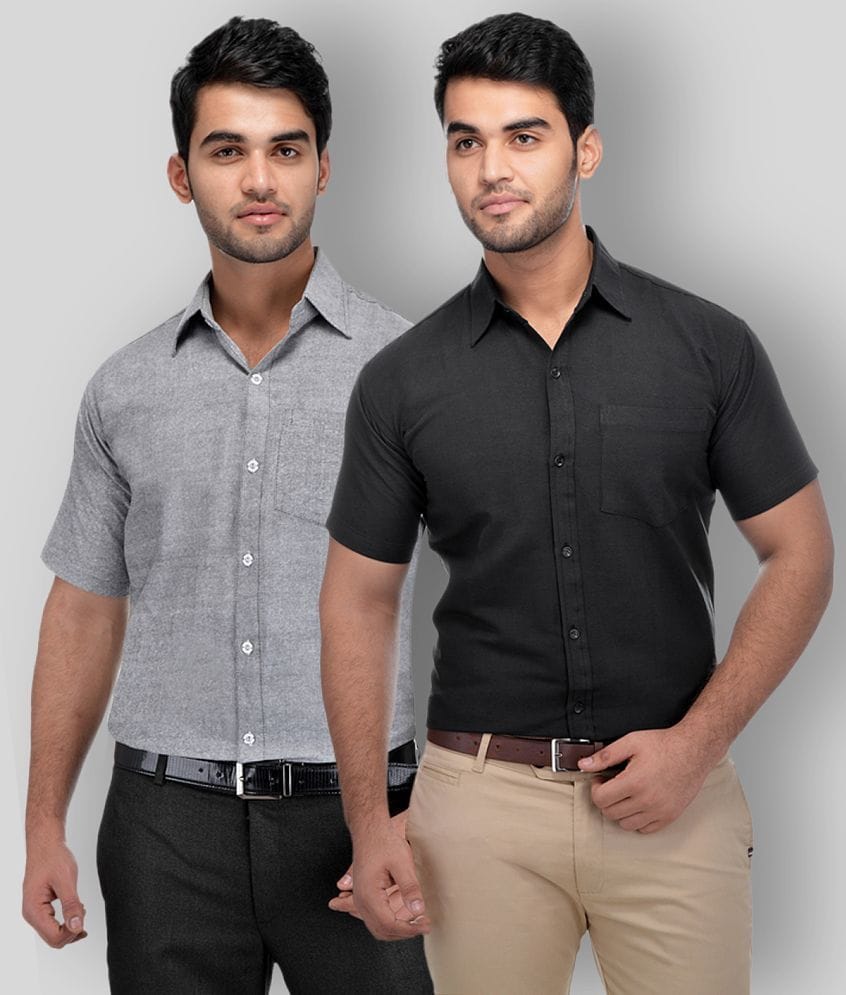 DESHBANDHU DBK - Multicolor Cotton Regular Fit Mens Casual Shirt ( Pack of 2 ) - None
