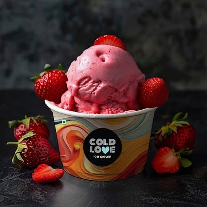 Strawberry Ice Cream [1 Cup, 120 Ml]