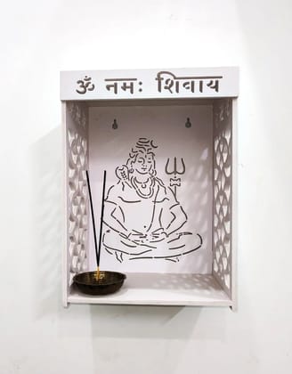 Rave Creations DIY Mandir for Home Temple for Home or Office Pooja Mandir for Home Beautiful PVC Temple for Home Pooja Stand White Pack of 1
