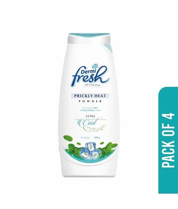 Dermifresh Prickly Heat Talcum Powder for Amazing Cooling, Extra Cool 150gm ( Pack of 4 )