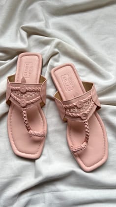 Neon Light Pink Kolhapuri-36EU