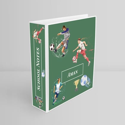 Football Fever Binder File (kids)-Emerald