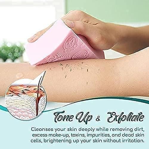 Uttamrobotics Ultra Soft Exfoliating Bath Sponge/ Asian/ Japanese Spa Cellulite Massager/ Dead Skin Remover Sponge For Body (Pack of 1)
