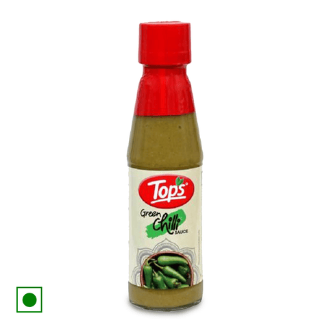 Tops Green Chilli Sauce, 200 gm Bottle