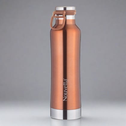 Nouvetta Jet Double Wall Stainless Steel Flask Bottle, 1000 ml-Copper