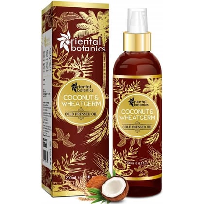 Organic Coconut & Wheat Germ Oil For Hair & Skin, 200ml