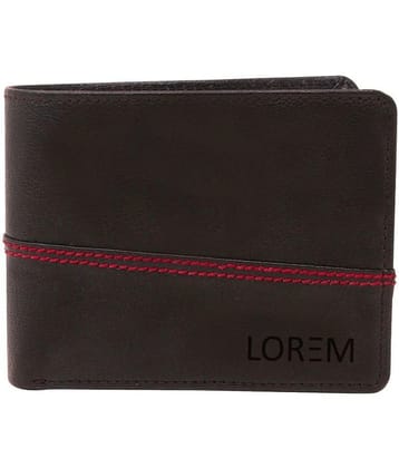 Lorem - Brown Faux Leather Mens Two Fold Wallet ( Pack of 1 ) - Brown