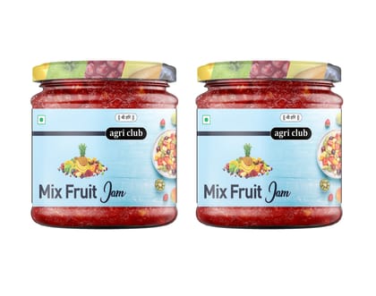 Agri Club Mix Fruit Jam, 200 gm Each - Pack of 2