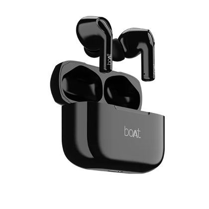 boAt Airdopes 161 | Wireless Earbuds with Massive Playback of upto 40 Hours, IPX5 Water & Sweat Resistance, IWP Technology, Type C Interface Pebble Black