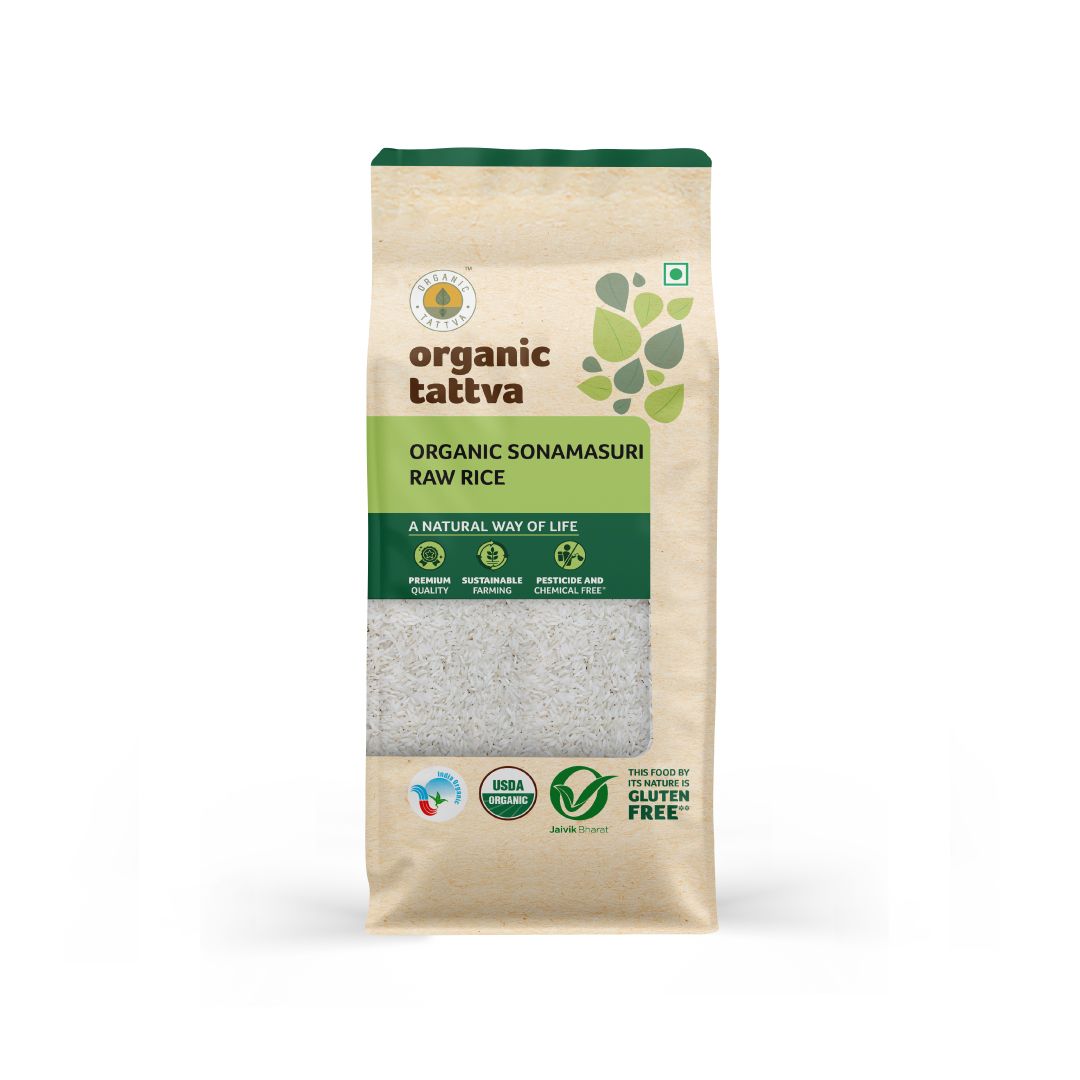 Organic Sonamasuri Raw Rice (white) 1kg