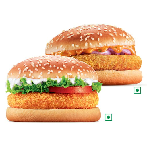 BK Veggie Burger + Crispy Veg Burger